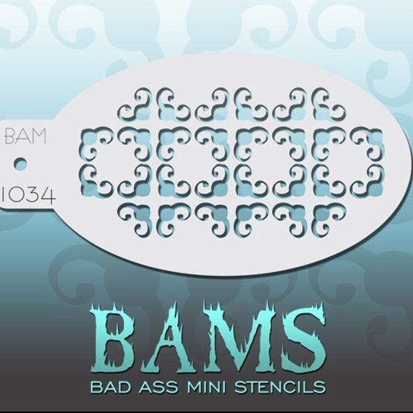 Bad Ass Bams FacePaint Stencil 1034