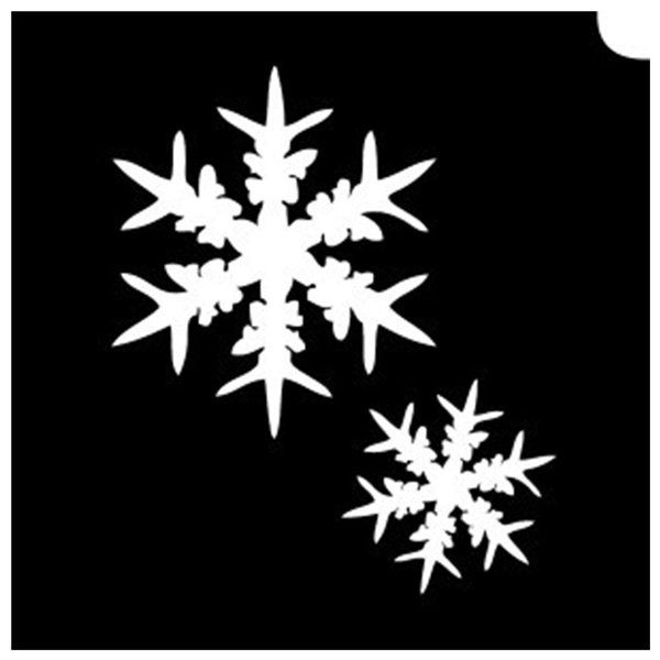Glittertattoo Stencils Twin Snowflakes (5 pack)