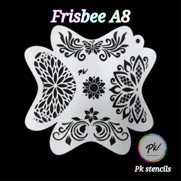 Frisbee Facepaintingstencil A8
