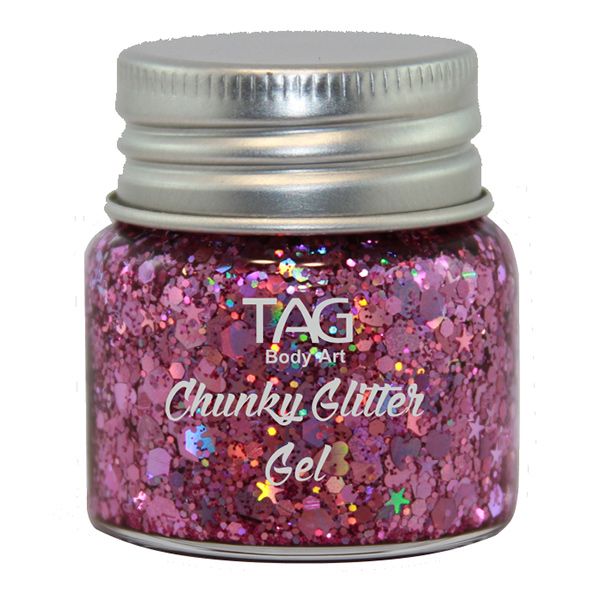 Tag Chunky Glitter Gel Pink