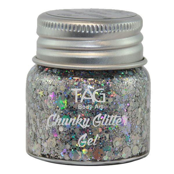 Tag Chunky Glitter Gel Silver