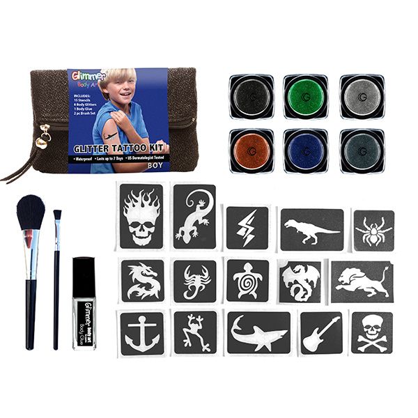 Glimmer Glitter Tattoo Kit Boys