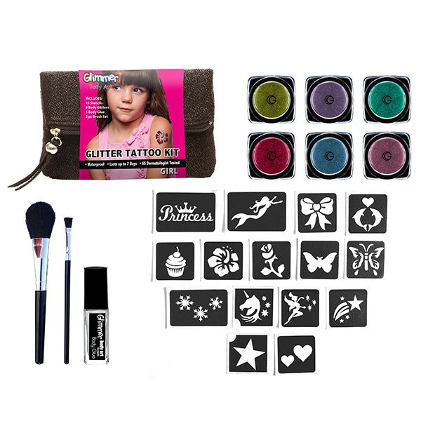 Glimmer Glitter Tattoo Kit Girl