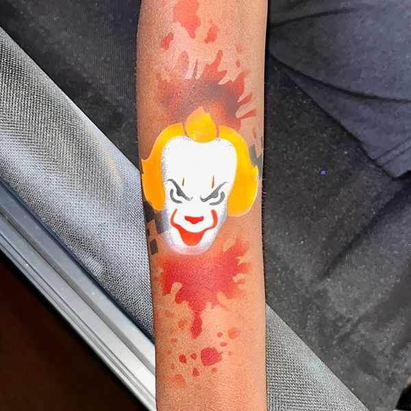oOh Body Art Halloween It Clown Face Paint Stencil X12