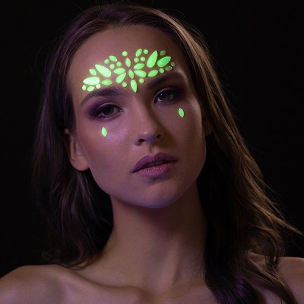 Face Jewels Glow In The Dark Northern Lights