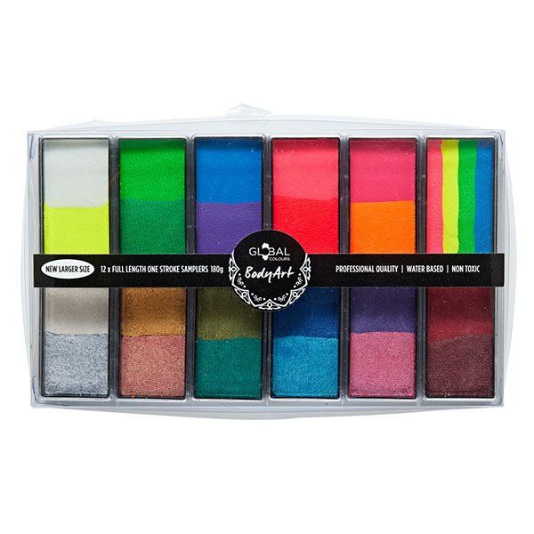 Global All You Need Bright & Shiny Schmink Palette 12 Pack