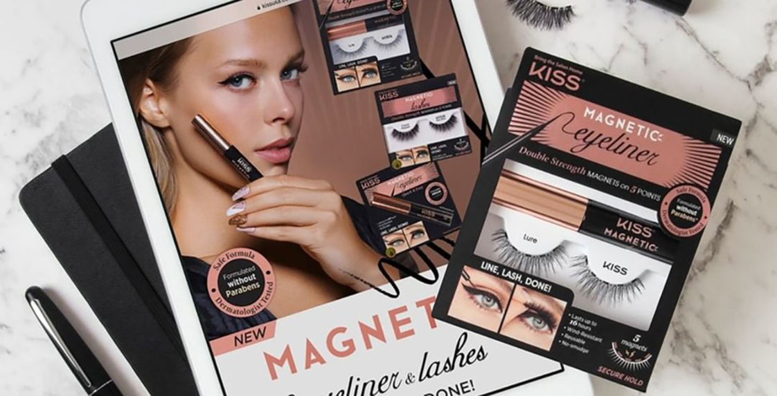 Quickly and easily apply artificial eyelashes with the KISS Magnetic Lashes